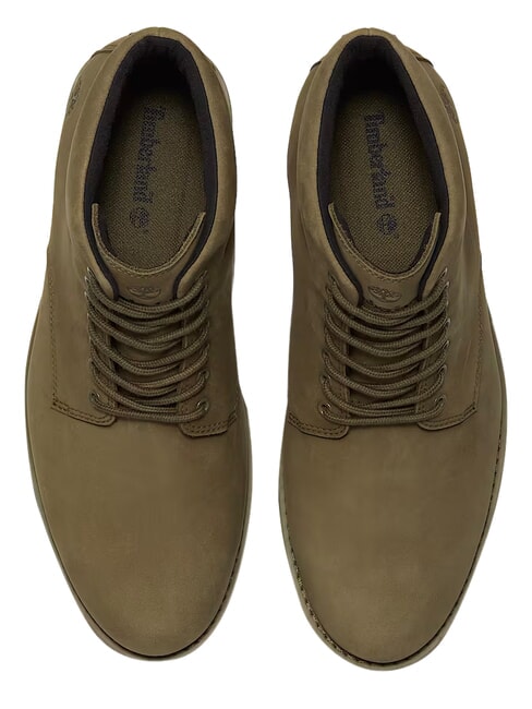 ALDEN BROOK Bot&iacute;n de piel impermeable nobuk de color verde oliva oscuro - Zapatos Hombre