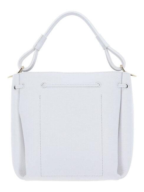 CAMPIONARIO - ECLYPS Bolso bombonera de piel martillada blanco brillante - Bolsos Mujer