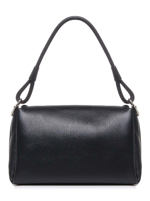 CAMPIONARIO - ECLYPS Bolso bandolera de piel martillada negro - Bolsos Mujer