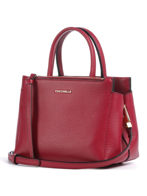 CAMPIONARIO - ARLETTIS Mini bolso de piel con bandolera sangr&iacute;a - Bolsos Mujer