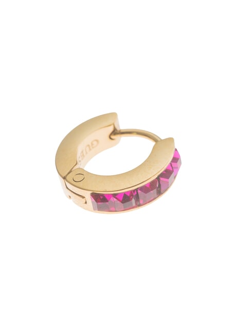 HUGGIE ME Pendientes oro amarillo/fucsia - Pendientes