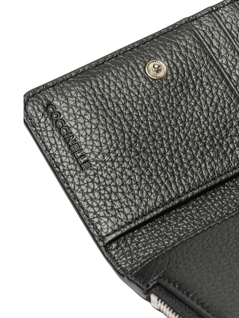 CAMPIONARIO - METALLIC PEPITA Cartera de cuero negro - Carteras Mujer