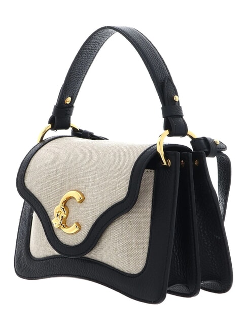 CAMPIONARIO - C-ME CANVAS Bolso de mano con correa para el hombro. natural / noir - Bolsos Mujer