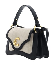 COCCINELLE CAMPIONARIO - C-ME CANVAS Bolso de mano con correa para el hombro. natural / noir - Bolsos Mujer - 2