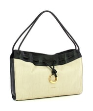 COCCINELLE CAMPIONARIO - ISABELA CANVAS Bolso hobo de lona y piel natural / noir - Bolsos Mujer - 2