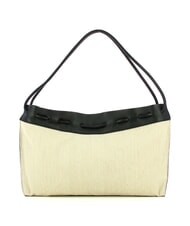 COCCINELLE CAMPIONARIO - ISABELA CANVAS Bolso hobo de lona y piel natural / noir - Bolsos Mujer - 3