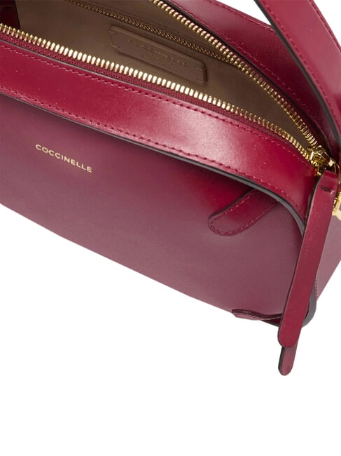 CAMPIONARIO - MALETA CALF COC Bolso bandolera de piel con bandolera sangr&iacute;a - Bolsos Mujer