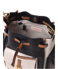 COCCINELLE CAMPIONARIO - CAMPUS TRICOLOR Bolso de hombro negro/corderos/cuir - Bolsos Mujer - 3
