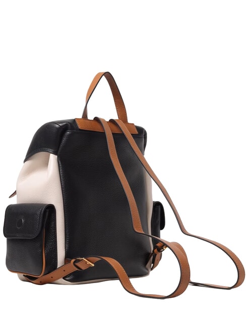 CAMPIONARIO - CAMPUS TRICOLOR Mochila de cuero negro/corderos/cuir - Bolsos Mujer