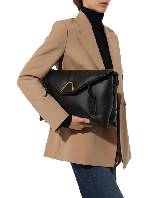 CAMPIONARIO - CHESTER PUFFY SMOOTH Bolso de hombro negro - Bolsos Mujer