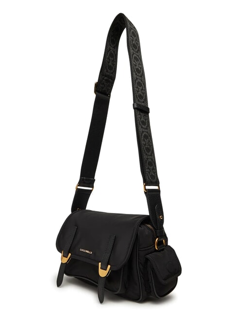 CAMPIONARIO - CAMPUS PUFFY NY Bolso de hombro de nailon y piel negro - Bolsos Mujer