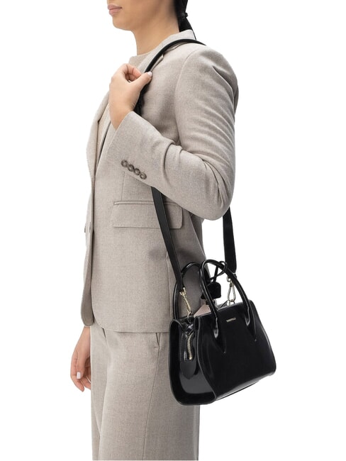 CAMPIONARIO - LORD SHINY CALF Bolso de mano con correa para el hombro. negro - Bolsos Mujer