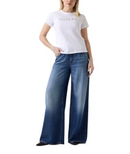 GUESS STUDS SCRIPT Camiseta de manga corta purwhite - camiseta - 4