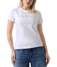 GUESS STUDS SCRIPT Camiseta de manga corta purwhite - camiseta - 2