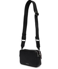CALVIN KLEIN SIGNATURE LOGO STRAP Estuche para c&aacute;mara con doble funci&oacute;n N&iacute;quel negro/brillante - Bolsos Mujer - 3