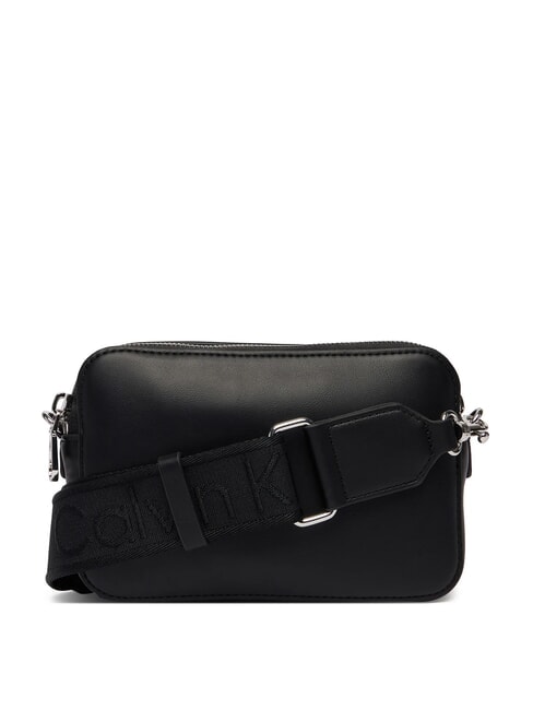 SIGNATURE LOGO STRAP Estuche para c&aacute;mara con doble funci&oacute;n N&iacute;quel negro/brillante - Bolsos Mujer