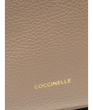 COCCINELLE JINNY Mochila de cuero topo c&aacute;lido - Bolsos Mujer - 3