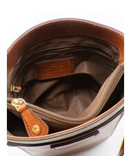 THE BRIDGE CECILIA Bolso cubo de cuero BROWN - Bolsos Mujer - 5