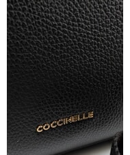 COCCINELLE MARINA Bolsa de compras de cuero negro - Bolsos Mujer - 4