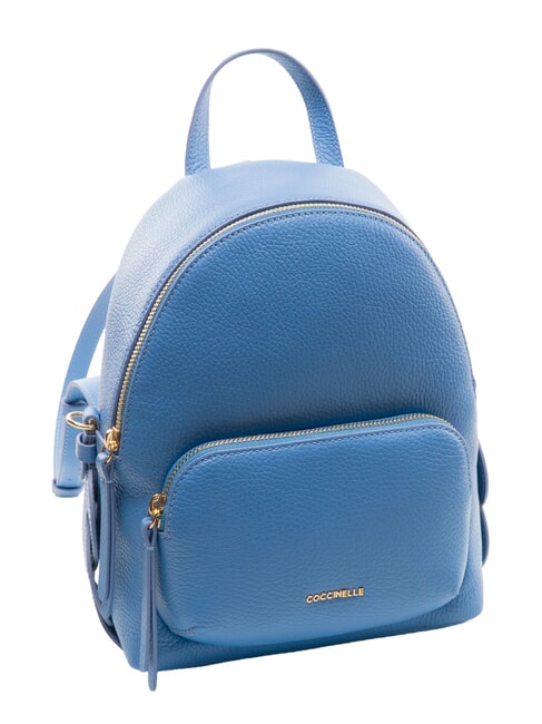 CHARLOTTE Mochila de cuero azul - Bolsos Mujer