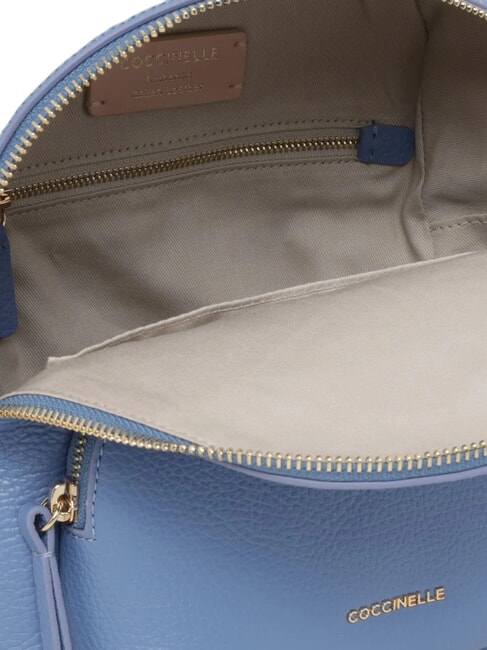 CHARLOTTE Mochila de cuero azul - Bolsos Mujer