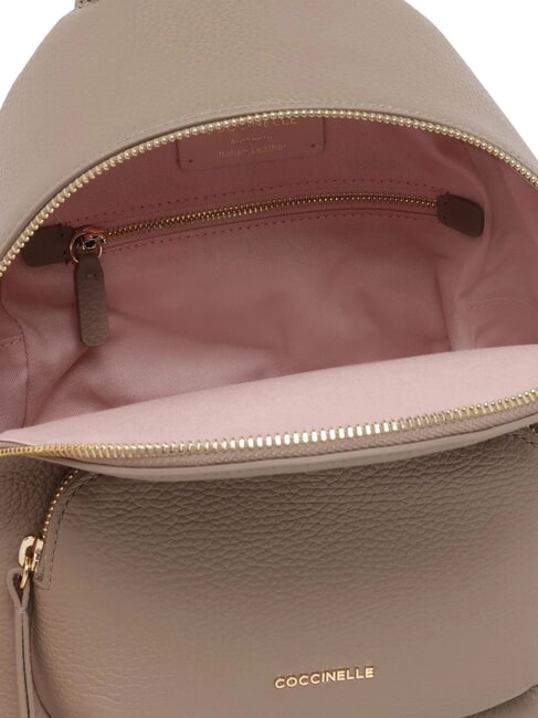 CHARLOTTE Mochila de cuero topo c&aacute;lido - Bolsos Mujer