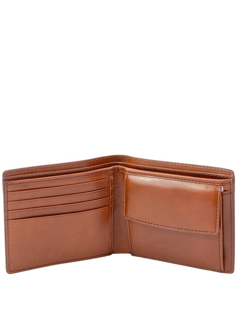 BIAGIO Cartera de cuero marr&oacute;n 14/rutenio paladio - Carteras Hombre