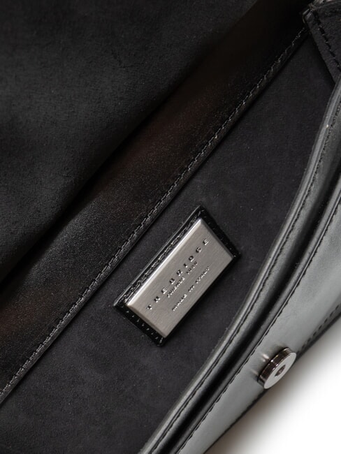 STORY Ri&ntilde;onera de cuero negro - Bolsos Mujer