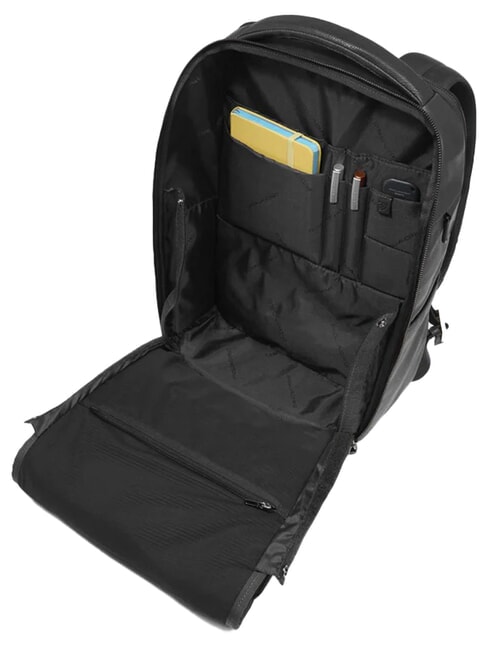CRONUS Mochila para port&aacute;til de 14", de piel. negro - Mochilas para port&aacute;til