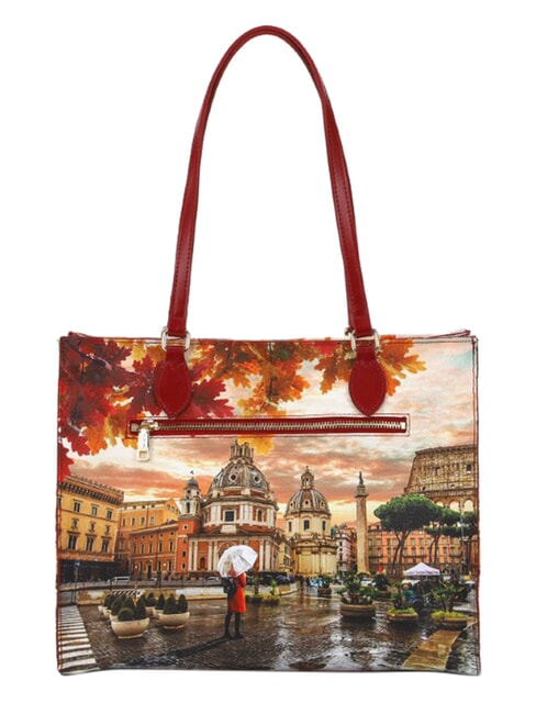YESBAG Bolso de compras grande, bolso de hombro Roma lloviendo - Bolsos Mujer