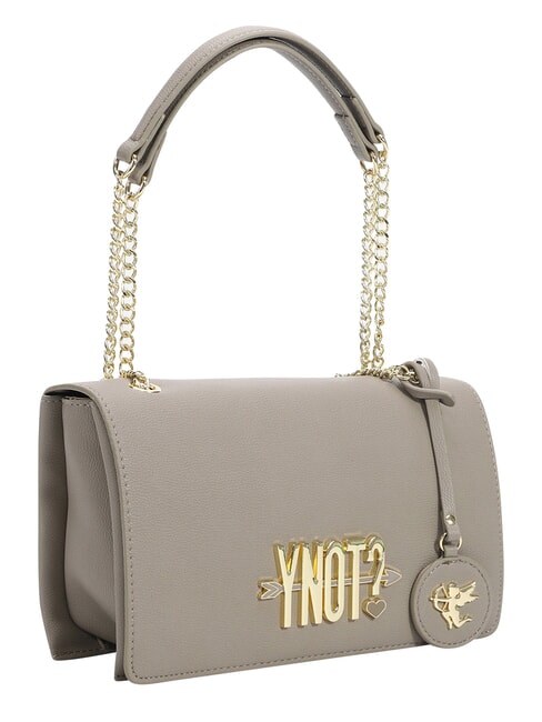 LOVERS Bolso de hombro con solapa gris pardo - Bolsos Mujer