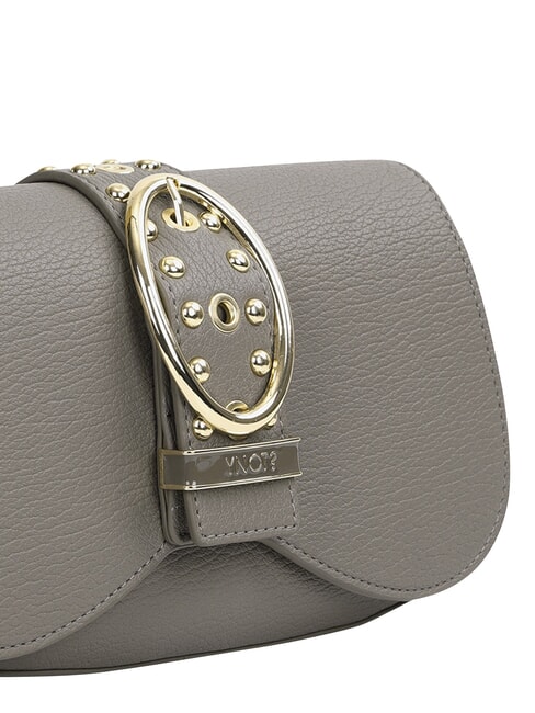 ROCKER Bolso de hombro con hebilla y tachuelas gris pardo - Bolsos Mujer