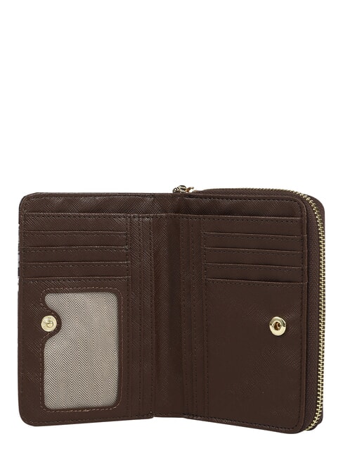 FASHIONOPOLY Cartera mediana, con cremallera. chocolate - Carteras Mujer