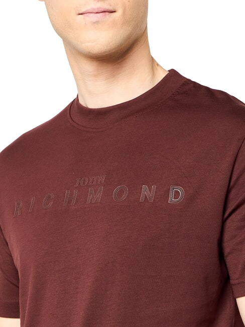 SOULOKU Camiseta con logotipo en relieve chocolate amargo - camiseta