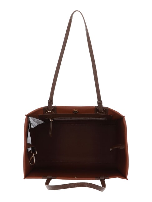 POST RE Bolsa de compras con clutch cuero/marr&oacute;n oscuro - Bolsos Mujer