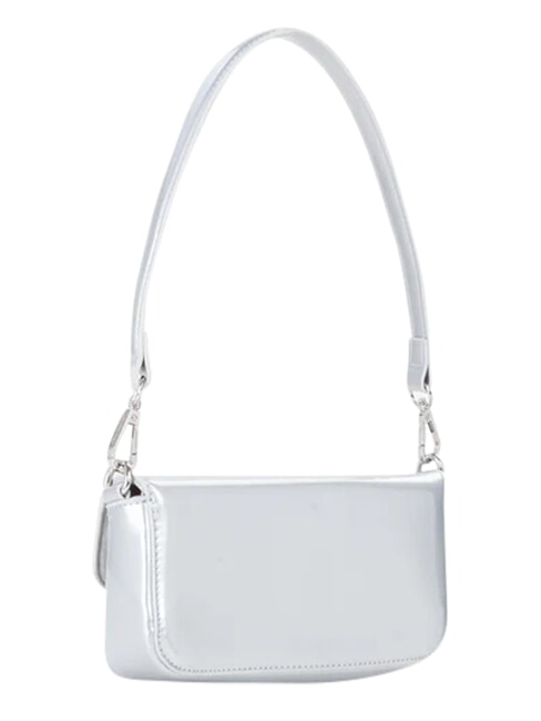 GERANIUM Minibolso de hombro con solapa plata - Bolsos Mujer