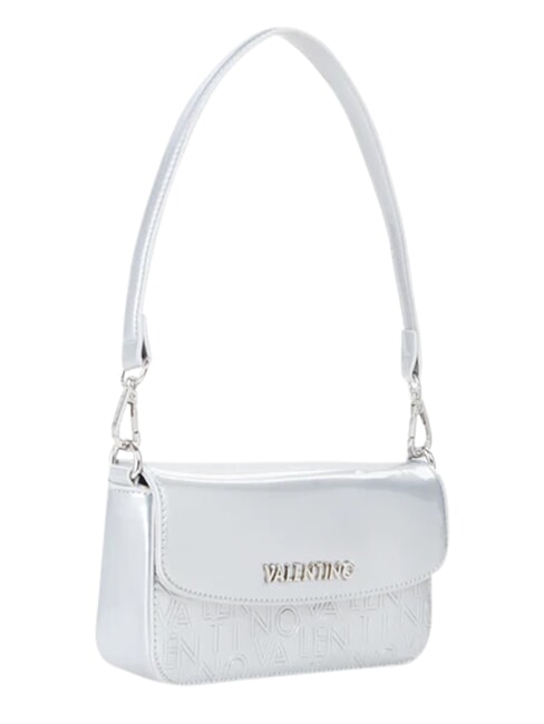 GERANIUM Minibolso de hombro con solapa plata - Bolsos Mujer