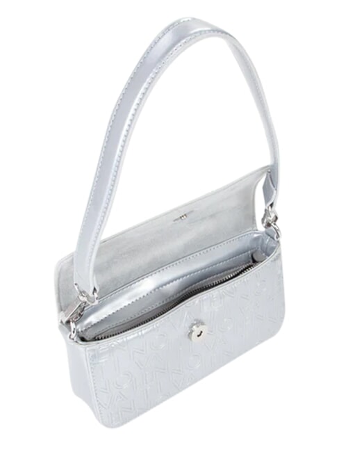 GERANIUM Minibolso de hombro con solapa plata - Bolsos Mujer