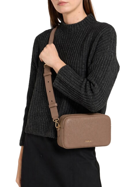 PETUNIA Mini bolso de hombro gris pardo - Bolsos Mujer