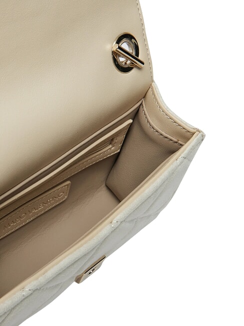 CHARLOTTE Minibolso de hombro con solapa color crudo - Bolsos Mujer