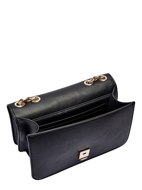 BRASS Bolso de hombro con solapa negro - Bolsos Mujer