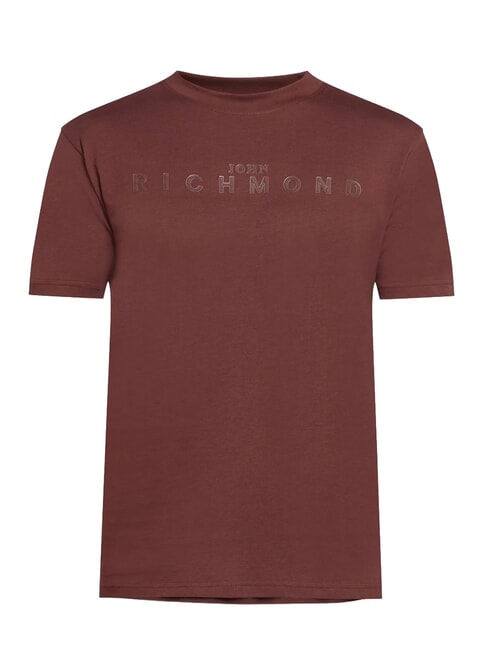 SOULOKU Camiseta con logotipo en relieve chocolate amargo - camiseta