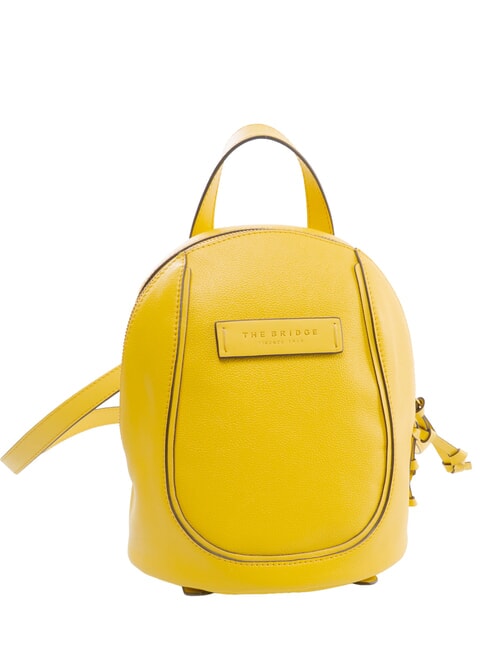 DOMITILLA Mochila de cuero amarillo girasol / oro abb - Bolsos Mujer
