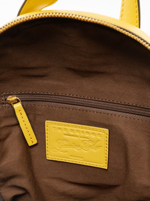 DOMITILLA Mochila de cuero amarillo girasol / oro abb - Bolsos Mujer