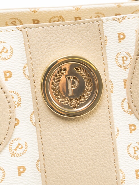 HERITAGE Bolso de mano con correa para el hombro. Marfil - Bolsos Mujer