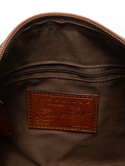 CECILIA Bolso de hombro de piel. BROWN - Bolsos Mujer