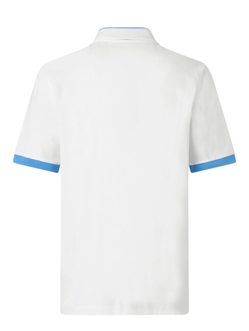 LOGO Camisa polo de manga corta blanco - azul ne&oacute;n - camisa polo