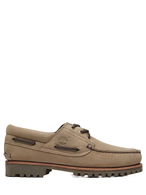 AUTHENTIC  Zapatos n&aacute;uticos de cuero gris pardo - Zapatos Hombre