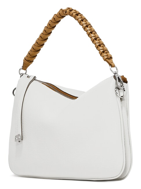MIA Bolso de piel martillada con bandolera naturaleza blanca - Bolsos Mujer
