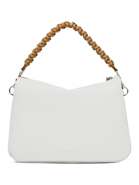 MIA Bolso de piel martillada con bandolera naturaleza blanca - Bolsos Mujer